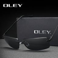 OLEY Brands Men's Rectangular Frameless Polarized Sunglasses