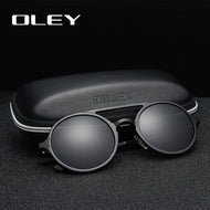 OLEY Brand New Men Round Aluminum-Magnesium