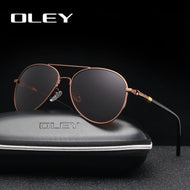 OLEY Brand Classic Pilot Polarized Sunglasses