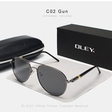 Load image into Gallery viewer, OLEY Brand Classic Pilot Polarized Sunglasses