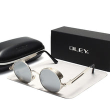 Load image into Gallery viewer, OLEY Brand Metal Round Steampunk Sunglasse